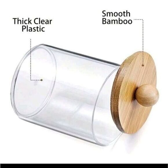 3 pc. Wooden Lid Storage Cup Set NWT - Picture 5 of 8